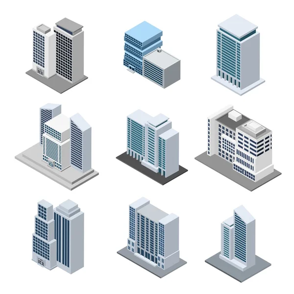 Office Building Isometric — Stock Vector