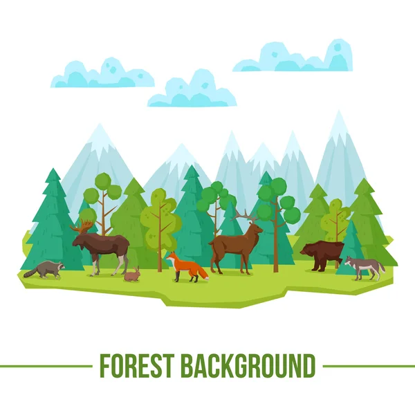 ᐈ Forest of animals stock vectors, Royalty Free forest animals