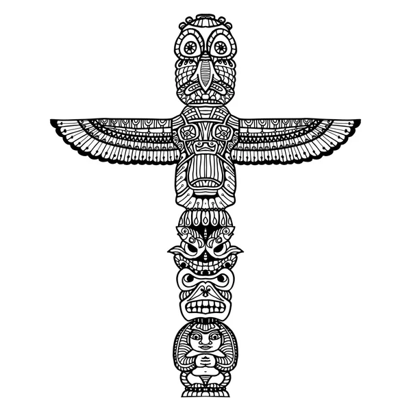Thunderbird Totem Pole Drawing - Totem poles are a part of various ...