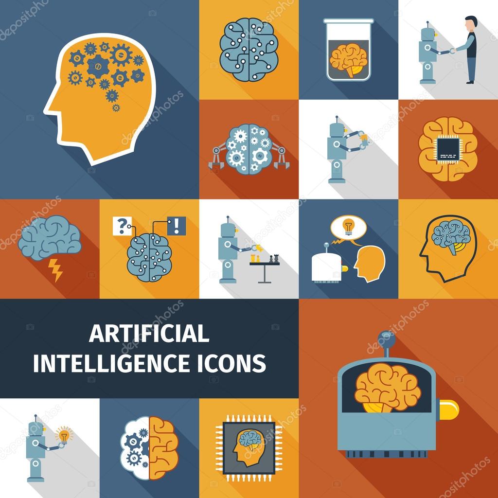 Artificial Intelligence Icons Set