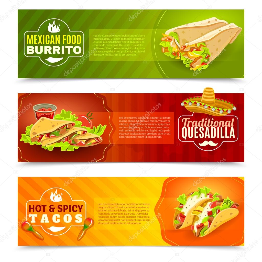 Mexican Food Banner Set