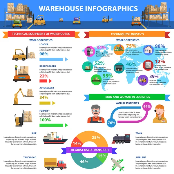 Magazyn infografiki zestaw — Wektor stockowy