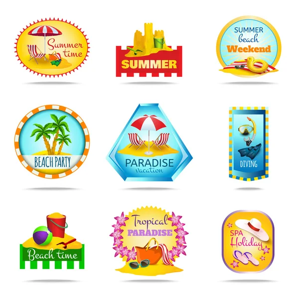 Vakantie emblemen Set — Stockvector