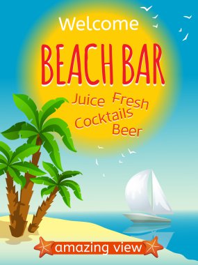 Beach bar poster