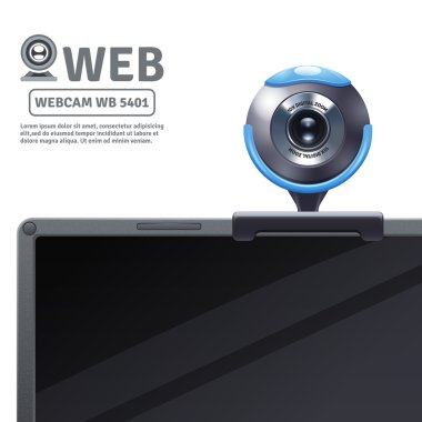 Webcam On Computer Illustration