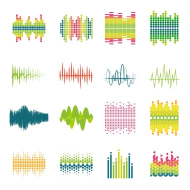 Equalizer'ı düz Icons set