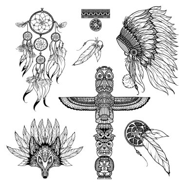 Tribal Doodle Set clipart