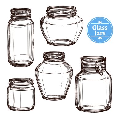 Glass Jars Set clipart