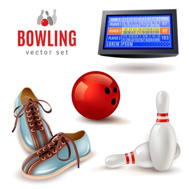 Bowling Icons set