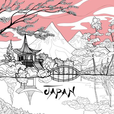Japonya Peyzaj arka plan