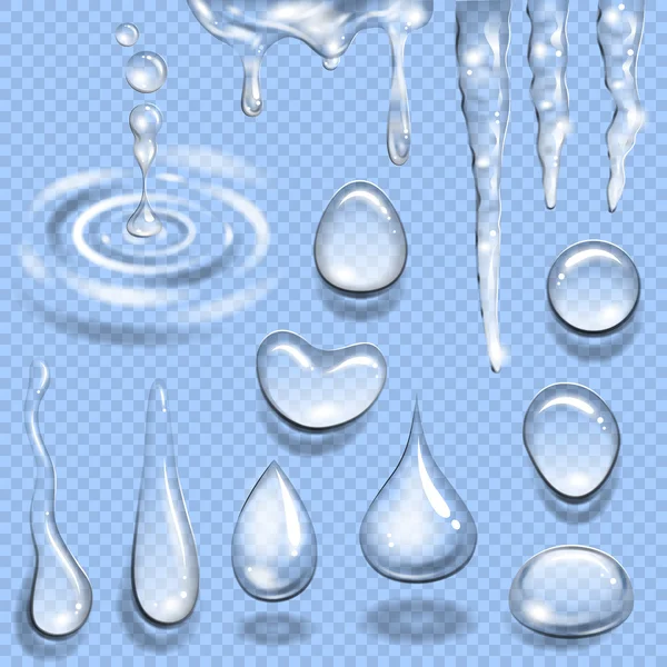 Water drop pictogrammenset — Stockvector