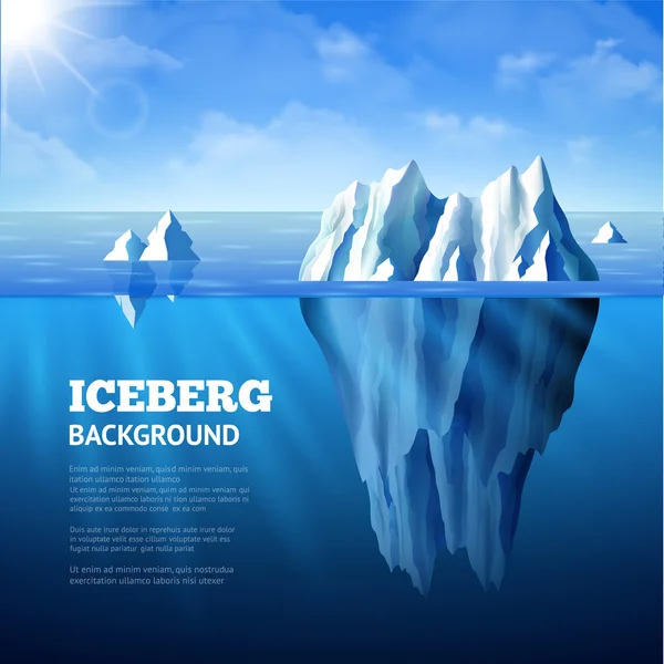 Iceberg Ilustración de fondo — Vector de stock