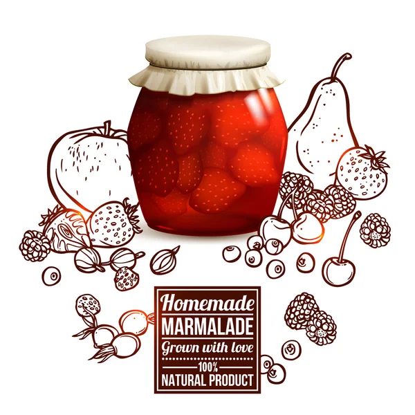 Marmelade Jar Concept — Image vectorielle