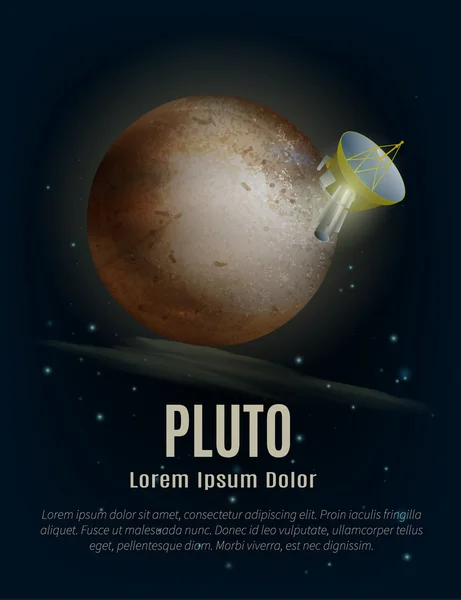 Pluto Planet-affisch — Stock vektor