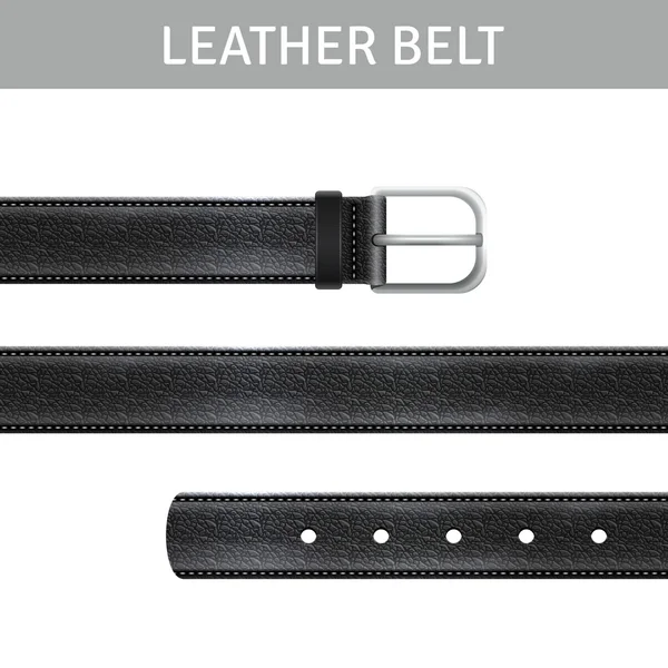 Lederen riem Set — Stockvector