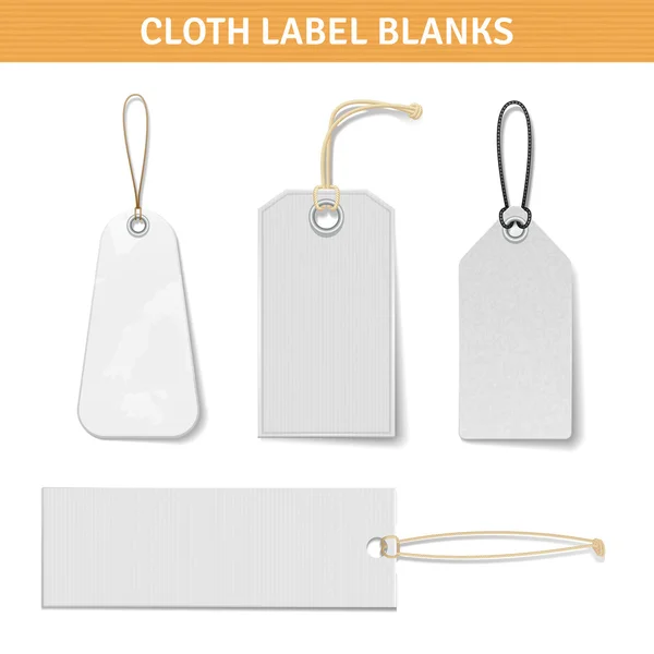 Clothes Label Tags Set — ストックベクタ