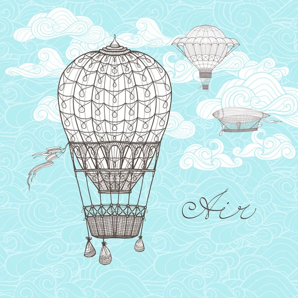 Illustrazione cielo Vintage — Vettoriale Stock