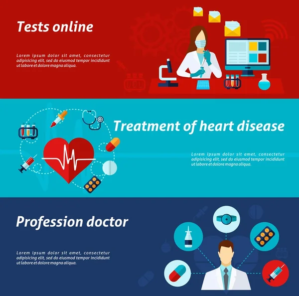 医疗横幅集 — 图库矢量图片