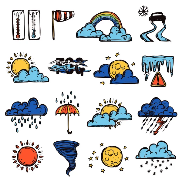 Weather Color Set — Stock Vector