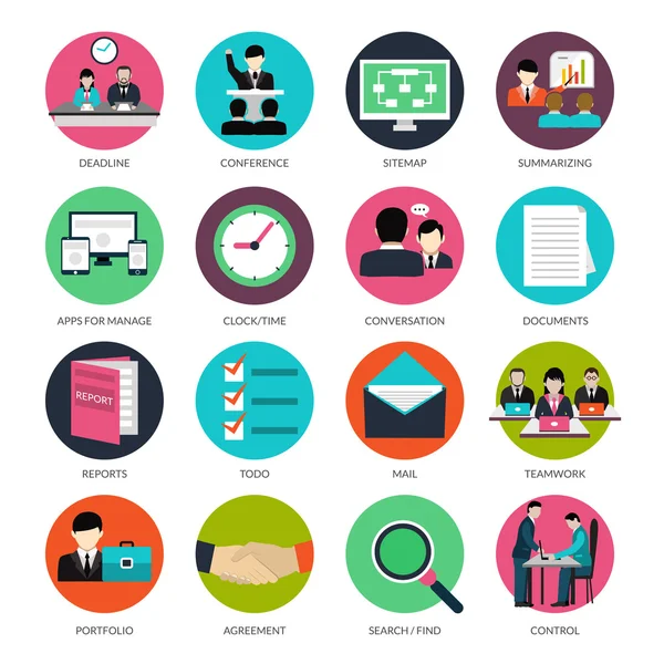 Project Management Icons — Stock Vector