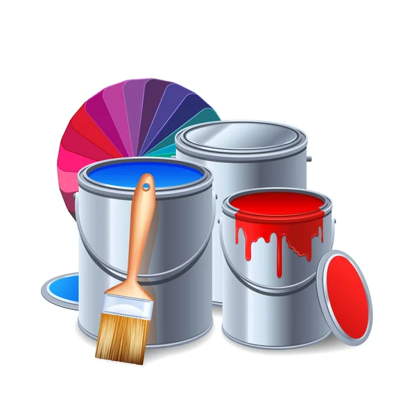 Painting Tools Composition — Stock Vector