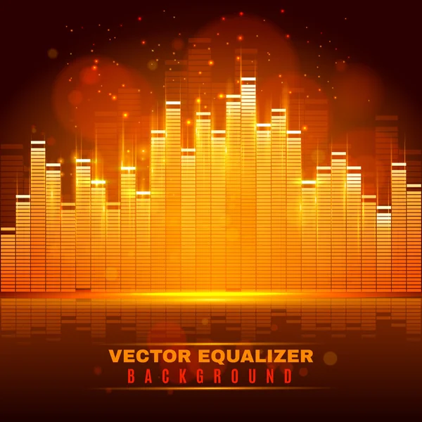 Equalizer wave light background poster — Stock Vector