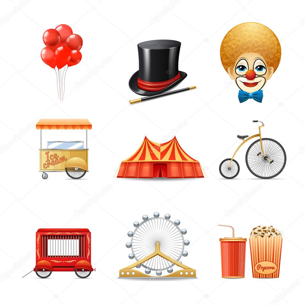 Circus Icons Set