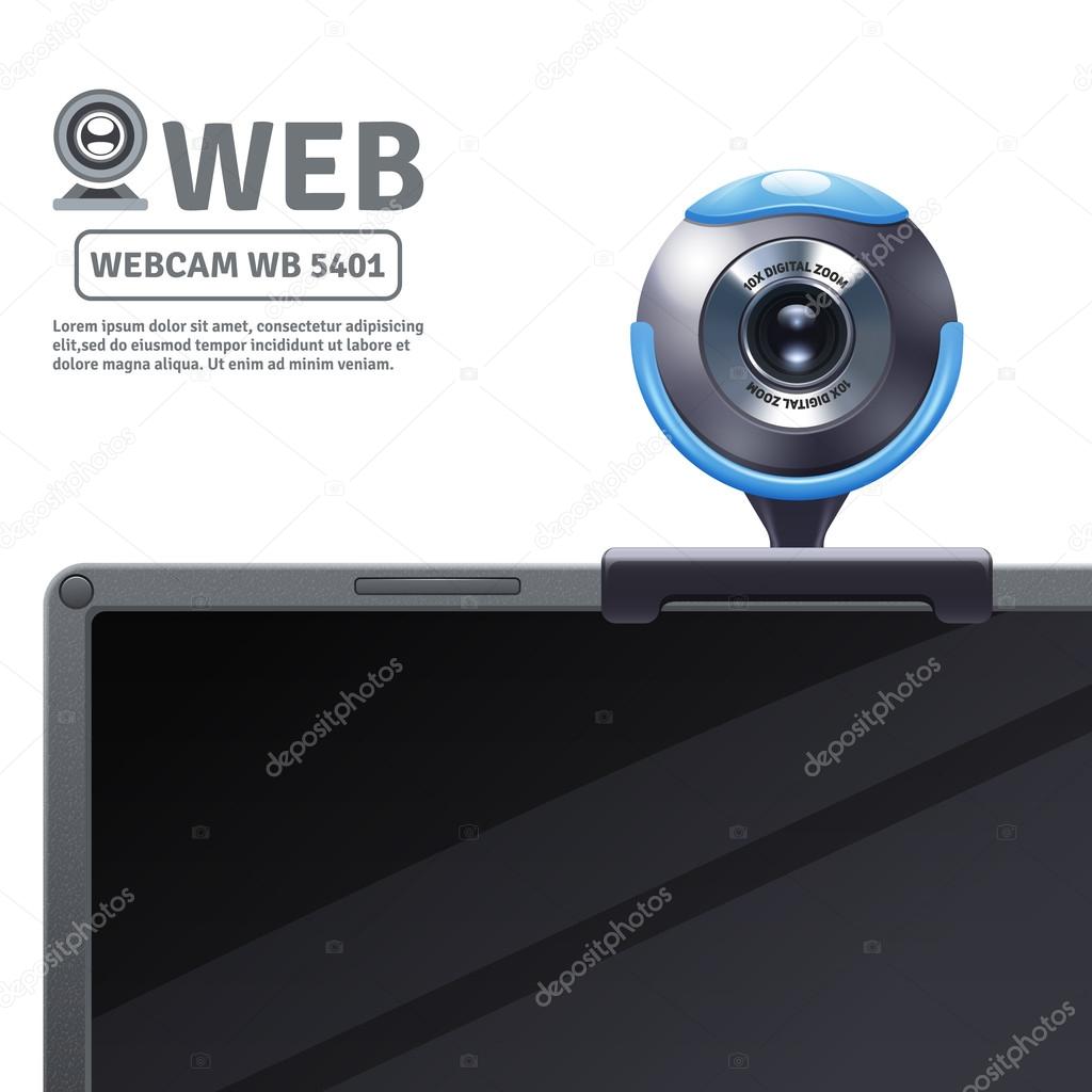 Webcam On Computer Illustration