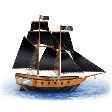 Pirate Ship Illustration clipart
