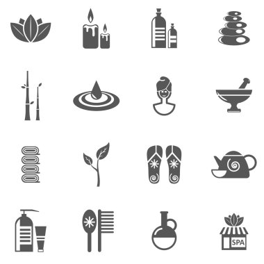 Spa rahatlamaya Icons Set