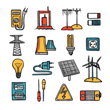 güç ve enerji Icon set