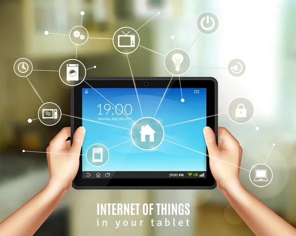 Tableta casera inteligente — Archivo Imágenes Vectoriales