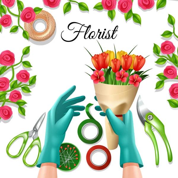 Concepto de Color Florista — Vector de stock