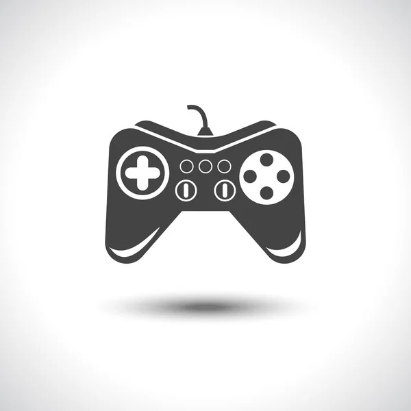 Jeux de hasard joystick icône de réflexion noire — Image vectorielle