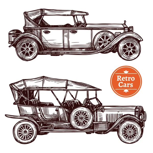 Conjunto de coches retro — Archivo Imágenes Vectoriales
