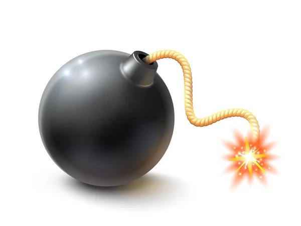 Illustration réaliste de bombe — Image vectorielle