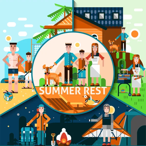 Concept de repos d'été — Image vectorielle