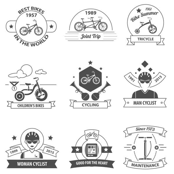 Fiets Label Set — Stockvector