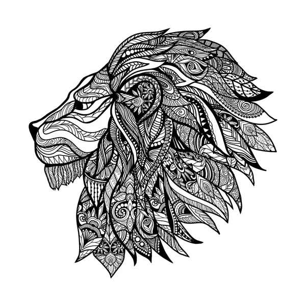 Cabeça de leão decorativa — Vetor de Stock