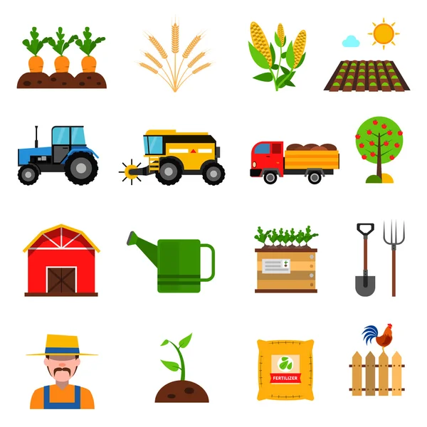 Agriculture Icons Set — Stock Vector