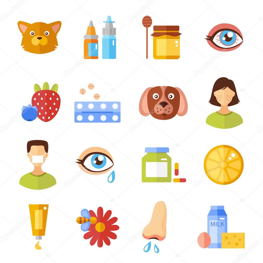 Allergy Types And Causes Icons
