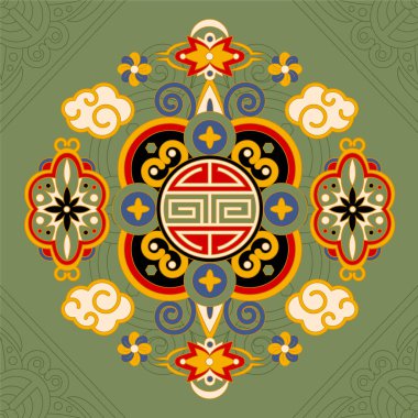 Simetrik şekiller, çiçek unsurları ve dekoratif motiflerle detaylandırılmış geometrik mandala süsü. Arka planlar, tekstil, posterler, duvar kağıtları ve dekoratif baskılar için uygun zarif dekoratif tasarım..