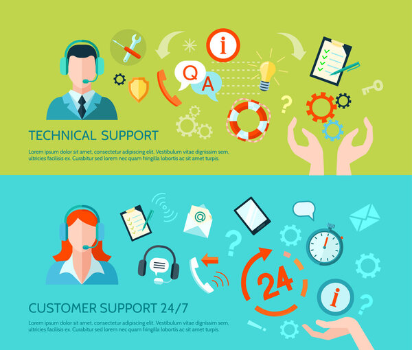 Баннеры технической помощи и поддержки
