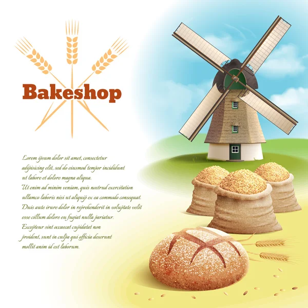 Brot Hintergrund Illustration — Stockvektor