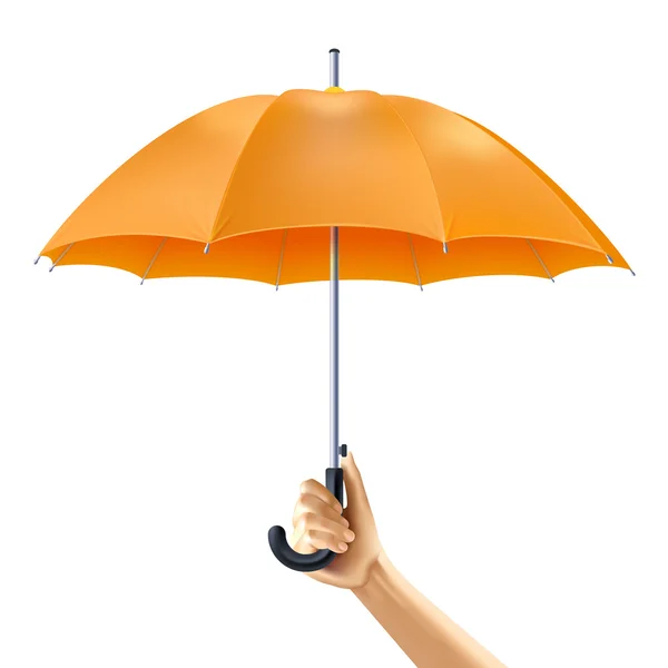 Elinde şemsiye — Stok Vektör