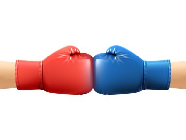 Boks eldivenleri elinde