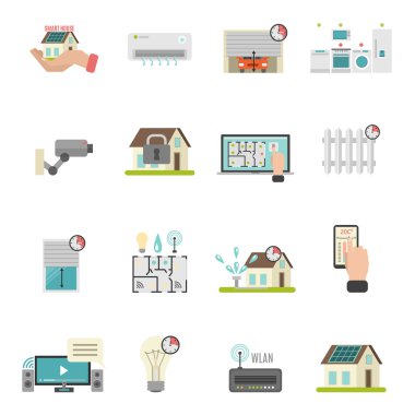 Akıllı ev Icons set