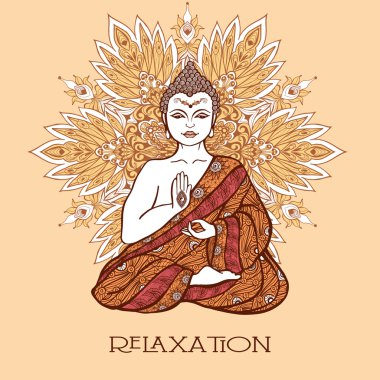Download Buddha With Ornamental Mandala Free Vector Eps Cdr Ai Svg Vector Illustration Graphic Art