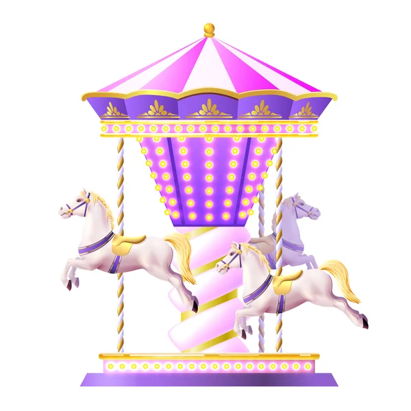 Retro Carousel illüstrasyon — Stok Vektör