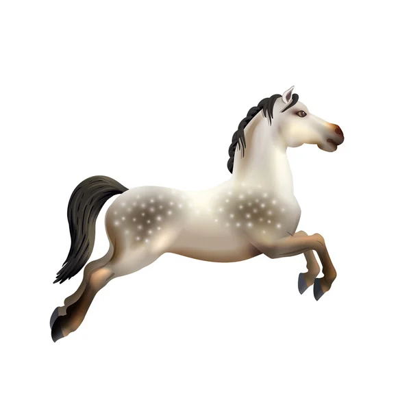 Karuzela koń na białym tle — Wektor stockowy